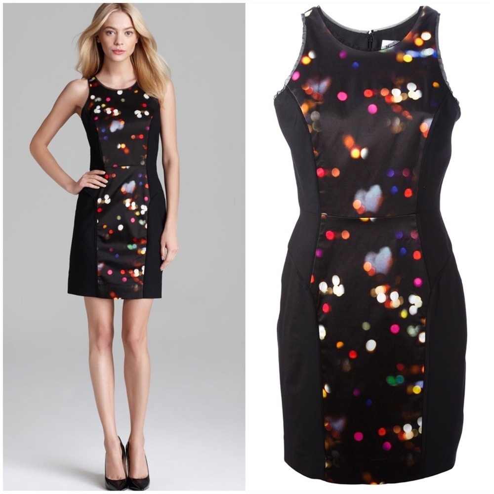 Milly City Lights Mini Dress 4 Black Mesh Paneled 2010s Indie Sleaze Homecoming